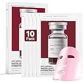 HEALOINE 10 Packs Serum Mask Rice Nature Facial Mask Real Collagen Hydrating Firming Elasticity Overnight Trend Items Korean Skin Care 30g*10Sheet