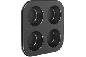 SEWCHICS 7.48 Inch Muffin Baking Tray 4-Cup Nonstick Cupcake Mold for Home Baking and Creative Designs