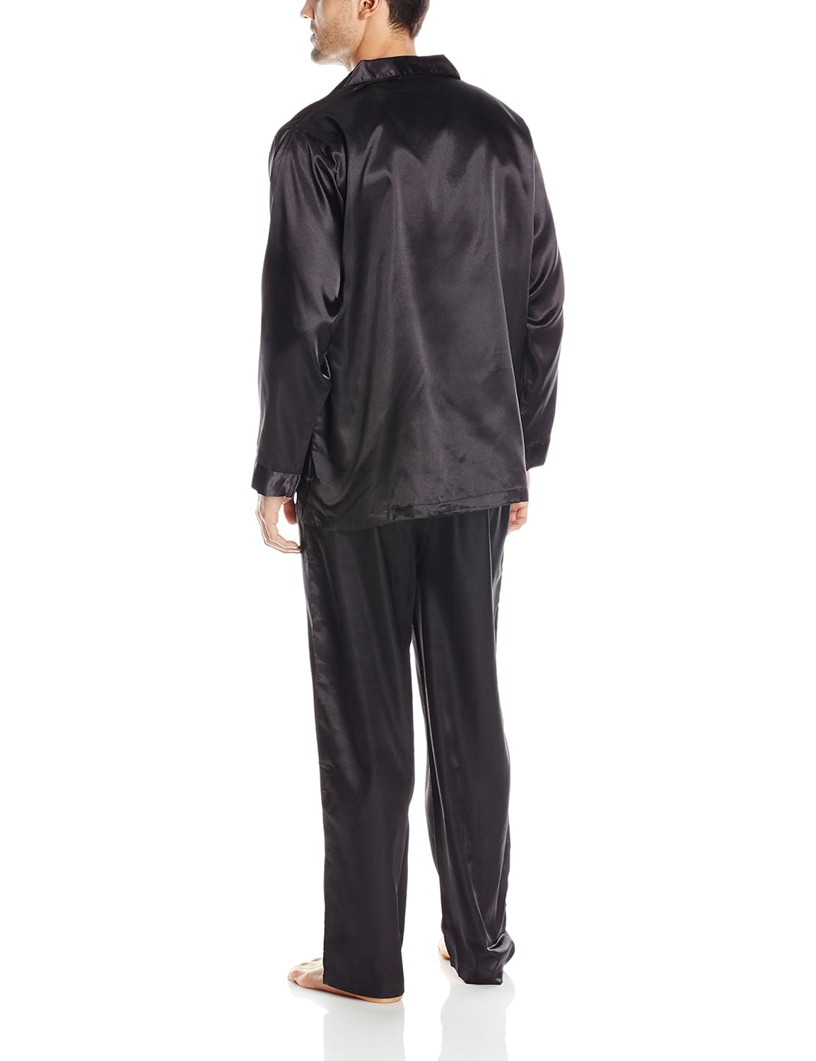 intimo men's poly satin pajama set