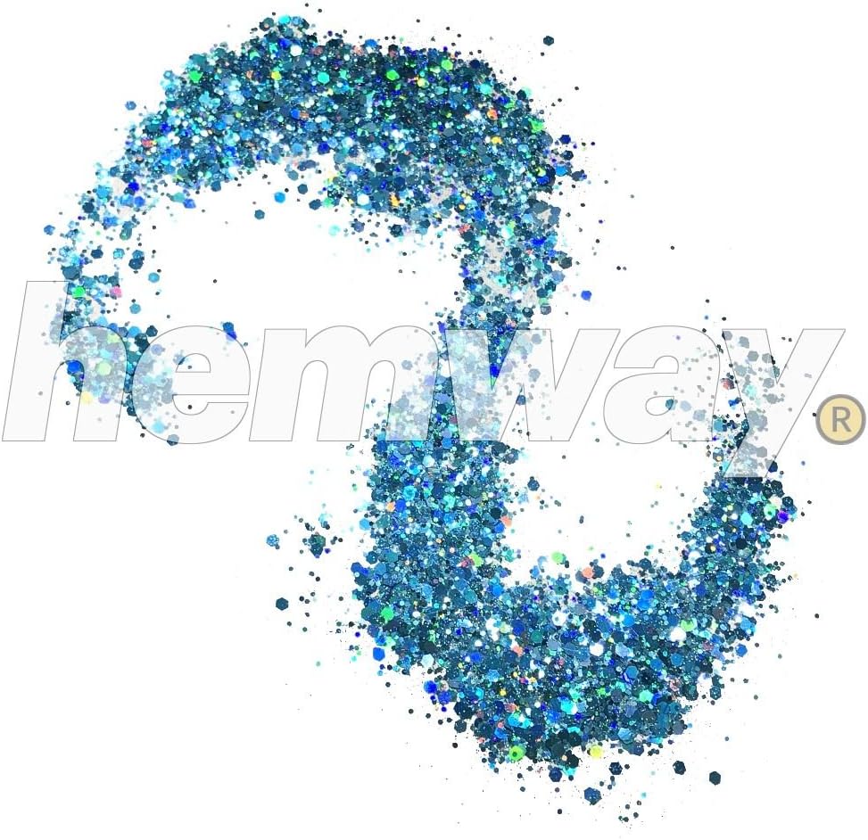 Hemway Ultra Sparkle Glitter Turquoise Holographic Mix 100g Mixed - Image 3