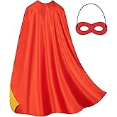 Adult Superhero Cape & Mask Set - Double-Sided Super Hero Capes and Masks for Men Women Dress-Up Parties