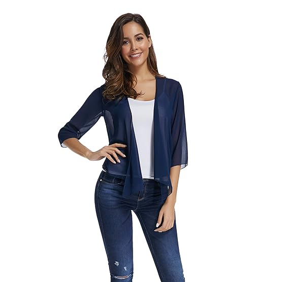 navy blue bolero cardigan