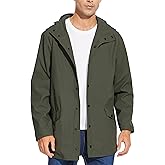 Fahsyee Rain Jacket Men Waterproof - Mens Raincoat Lightweight Coat With Hood Long Breathable Windbreaker Trench