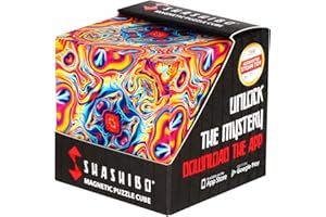 Shashibo Shape Shifting Box - Award-Winning STEM Fidget Toy with Ultra Strong Magnets - Puzzle Cube Transforms Into 100+ Shap
