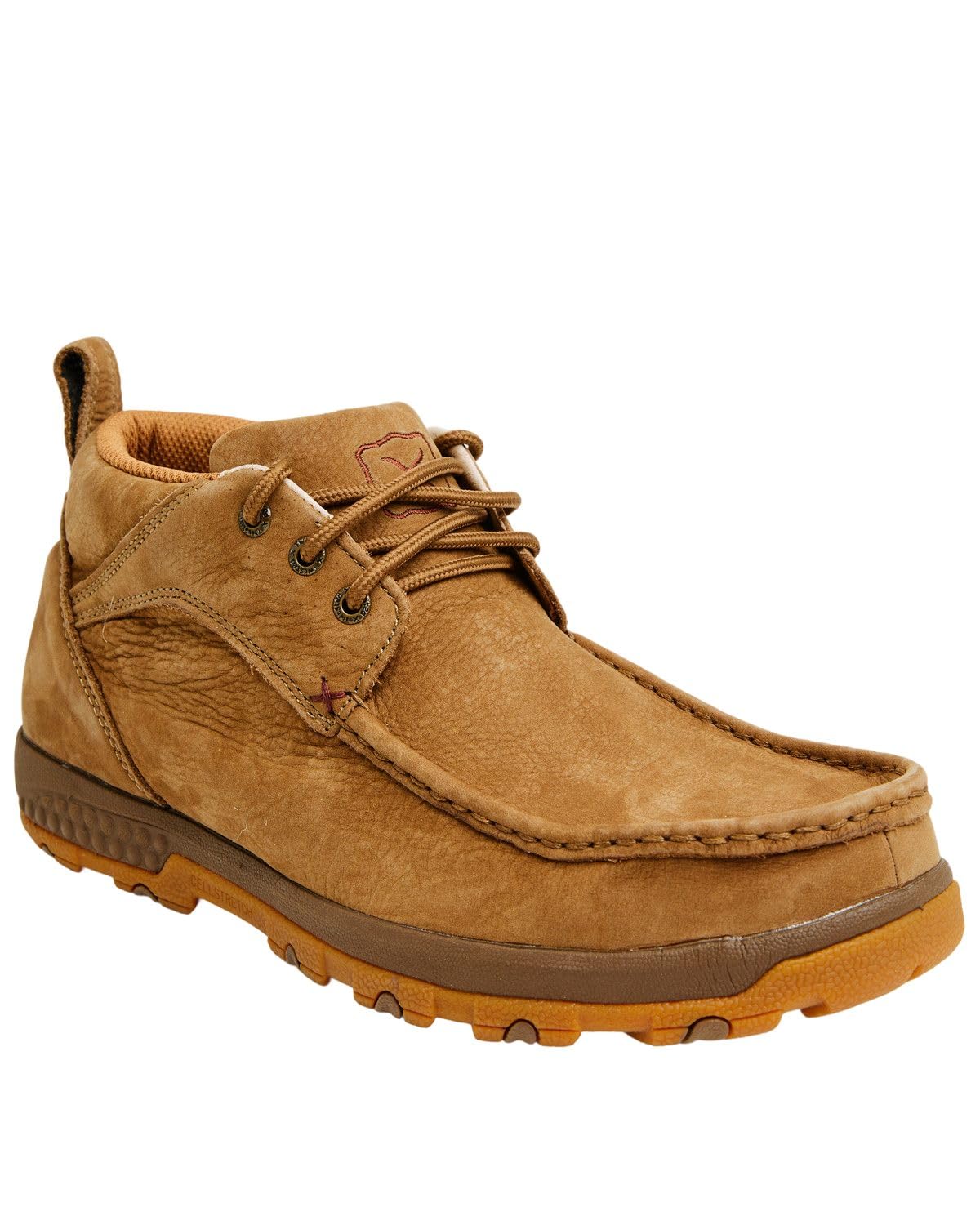 Twisted X Men's Chukka Driving Moc, Moc Toe with CellStretch, Camel, 9.5 M Image