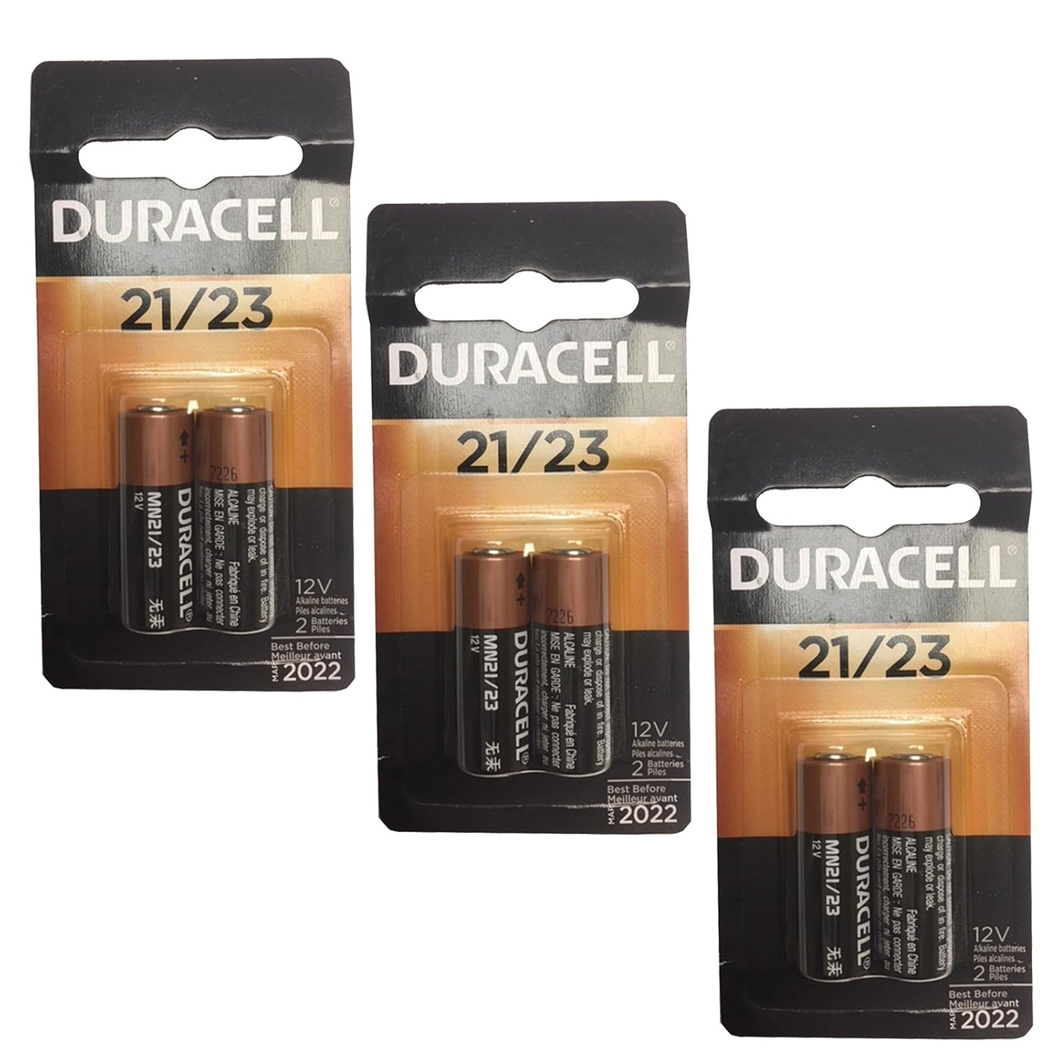 LRV08 V23GA 3x 2pk Duracell MN21 Alkaline 12V Battery A23 L1028 GP23A 23AE