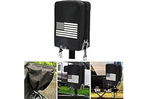 CORRBPEN RV Electric Tongue Jack Cover, 600D Oxford Fabric Waterproof Protective, Travel Trailer Accessories for Outside Protection, Universal Trailer Jack Protective Cover for Outside RV Parts RV Accessories.
