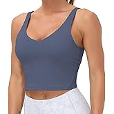 THE GYM PEOPLE Womens' Sports Bra Longline Wirefree Padded with Medium Support