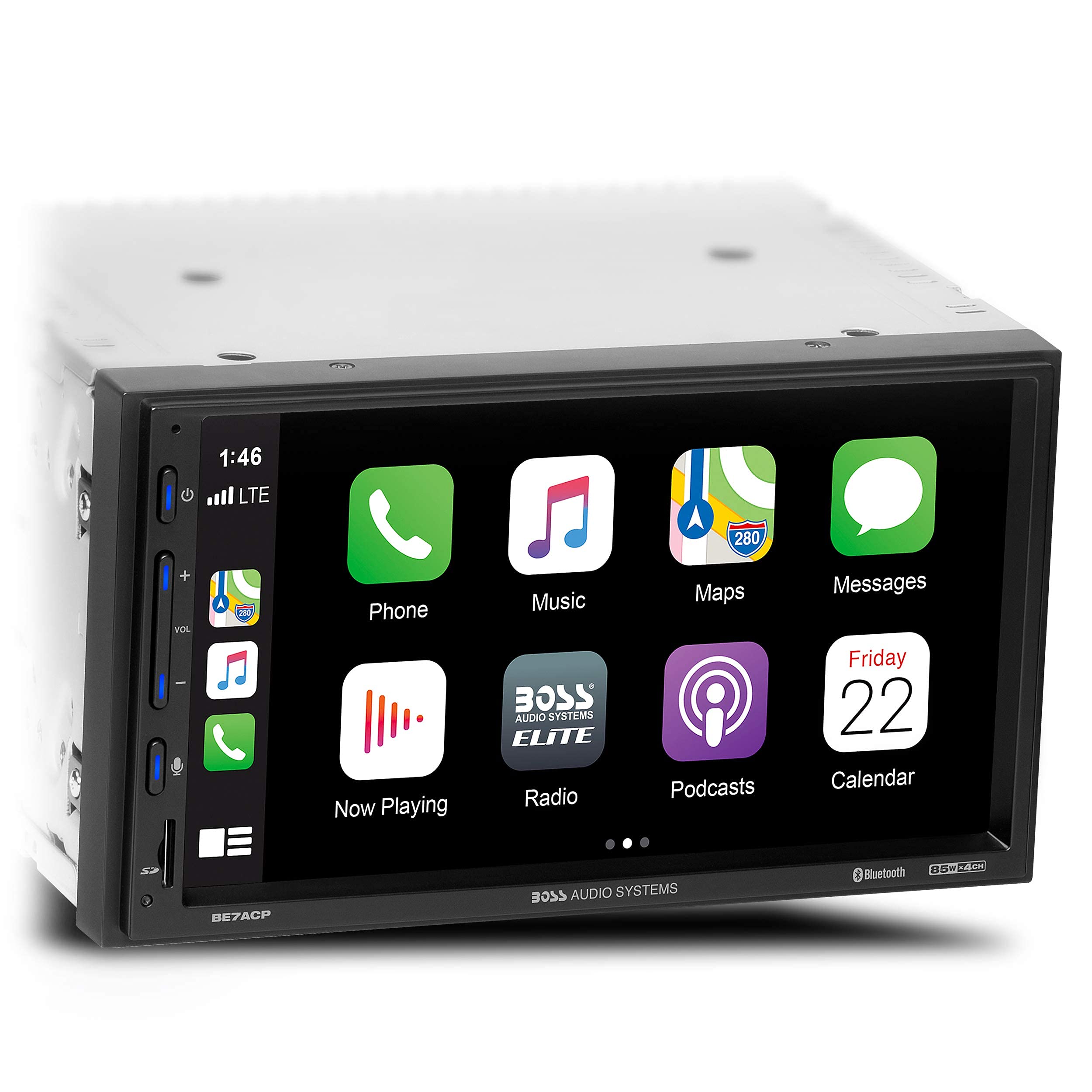 Photo 1 of BOSS Audio Systems Elite BE7ACP Car Multimedia Player with Apple CarPlay Android Auto - 7 Inch LCD Capacitive Touchscreen, Double Din, Bluetooth (Renewed)