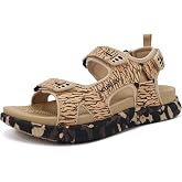 KuaiLu Mens Hiking Sandals with Orthopedic Arch Support Footbed | Sport Recovery Athletic Walking Sandals for Man Outdoor Summer Casual Thick Cushion Beach Water Fisherman Sandal Size 7-15
