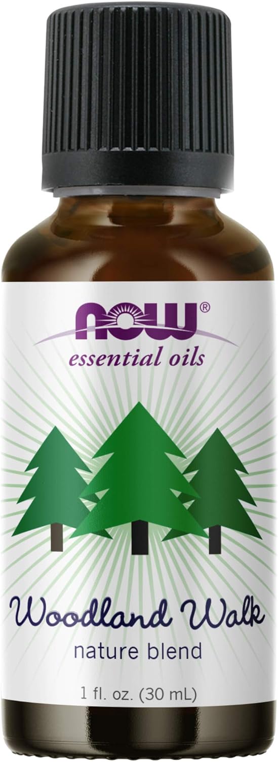 Now Essential Oils, Woodland Walk Oil Blend, Calming Attributes with a Fresh and Woodsy Scent, Steam Distilled, 1-Ounce
