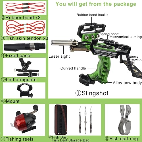 crossbow fishing reel wrist Runzkzy Hunting Slingshot Shooting Strap, Hook and Loop Strap for Shooting Fish, Leather Wristband for Wrist Protection with Strong Magnetic, Reel Accessories (L) : Sports & Outdoors ready to go right out of the box WT80 Fishing Crossbow with 2X