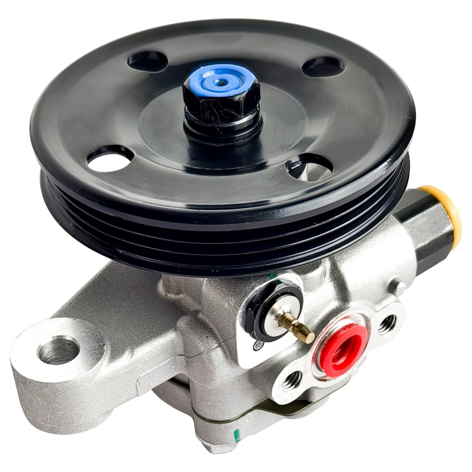 Photo 1 of 57100-2K500 Power Steering Pump with Pulley Fits for Kia Soul 2010-2011 2.0L L4, Power Assit Pump with Pulley Replacement for 2010-2011 Kia Soul 2.0L L4 Replace OE# 571002K500, 57100-2K500
