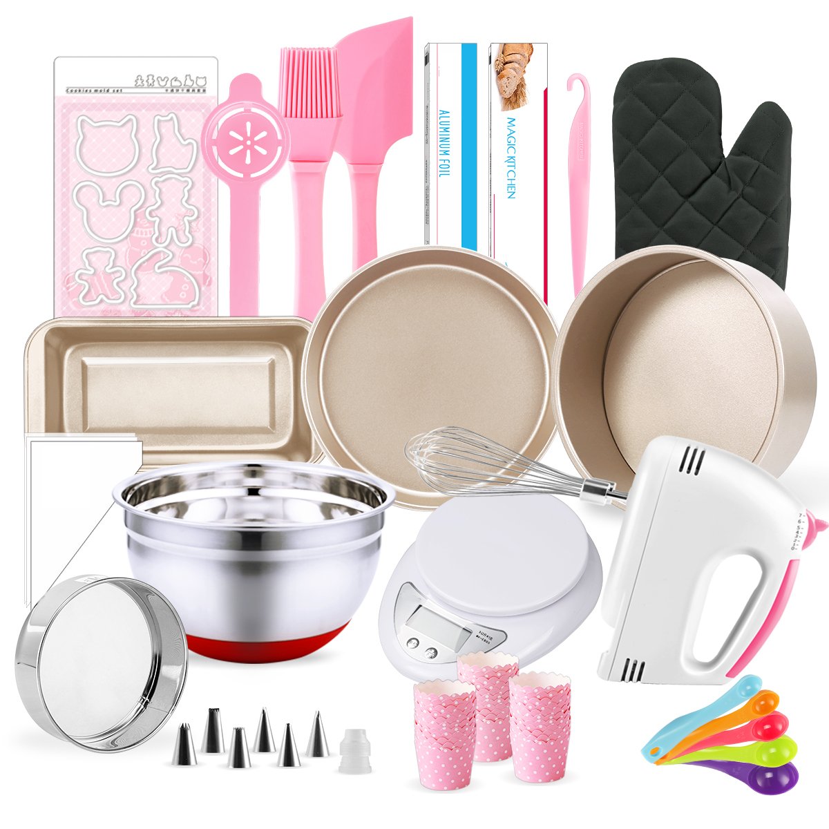 MCK Complete Cake Baking Set Bakery Tools for Beginner Adults Baking sheets bakeware sets baking tools