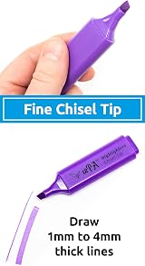 12PA 8 Chisel Tipped Highlighters Set Non-Toxic Water-Based Ink view 4