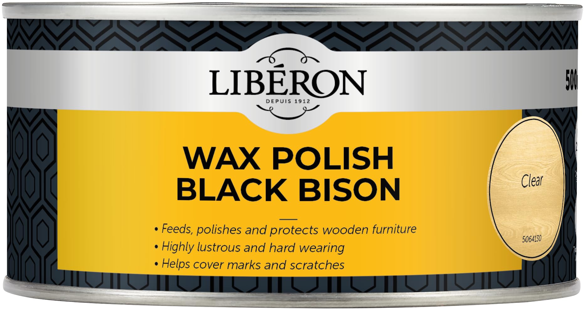 Libéron Wax Polish Black Bison Paste Clear 500ml — image 1