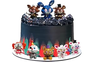 OULUN Birthday Party Cake Toppers For Five Nights at Freddy's, Kids Birthday Party Cake Decorating Supplies（8pcs）