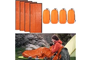 Emergency Sleeping Bag,84"X36" Water Prevention Emergency Sleeping Bags for Survivaling,Pocket Size Survivaling Blanket,Therm
