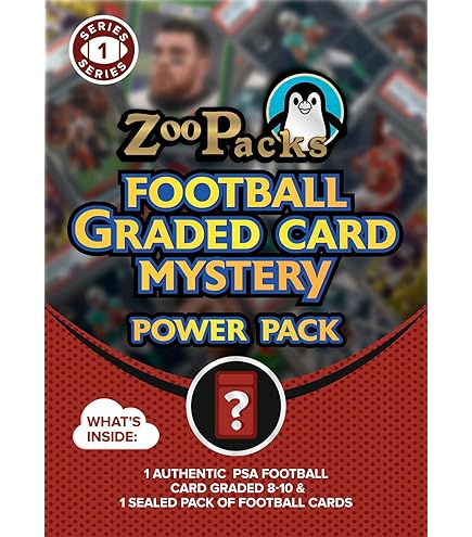 Amazon.com: PSA Football Graded Card Mystery Pack | PSA Graded Football Card  | Grade 8+ Guaranteed | Contains One Graded Vintage, Rookie, Legend or  Current Star