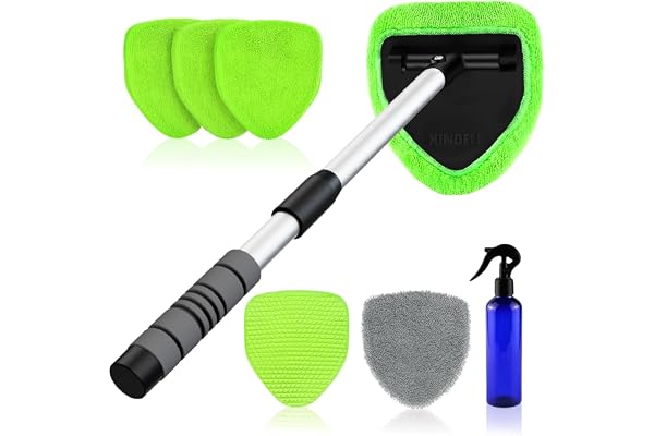 XINDELL 24-inch Windshield Cleaner Tool – Upgrade Large Head Car Interior&Exterior Window Cleaning Kit with Extendable Handle
