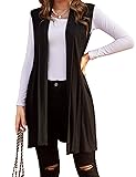 Beyove Women's Soft Sleeveless Open Front Cardigan