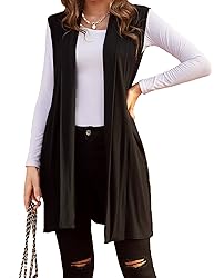 Beyove Women's Soft Sleeveless Open Front Cardigan