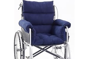 VCOMSOFT Wheelchair Cushions,Back&Elbow Soft Support seat Cushion,Prevent Pressure Sore, Non-Slip,Warming,Suite for 18‘’Wheel