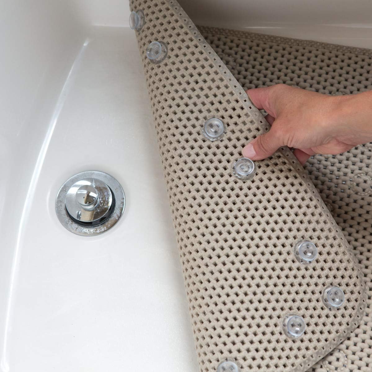Duck Brand Softex Bath Mat, 17 in. x 36 in, Taupe (442097): Home Improvement
