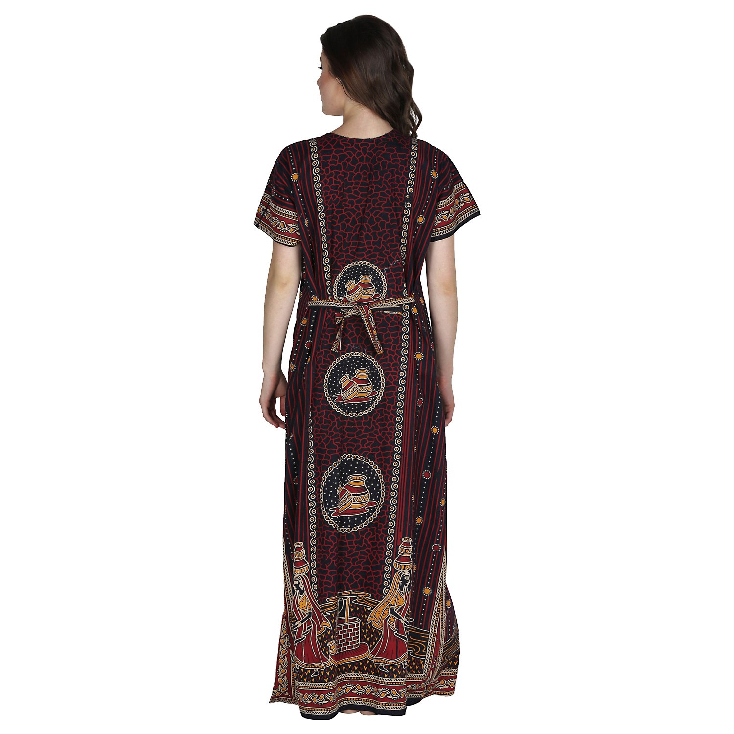 secret wish women's cotton brown nighty, nightdress