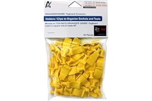 ASCEND TOOLS Universal Clips (50 pcs) - Accessory for Organizer Genie Pegboards to Clip On and Organize Tools