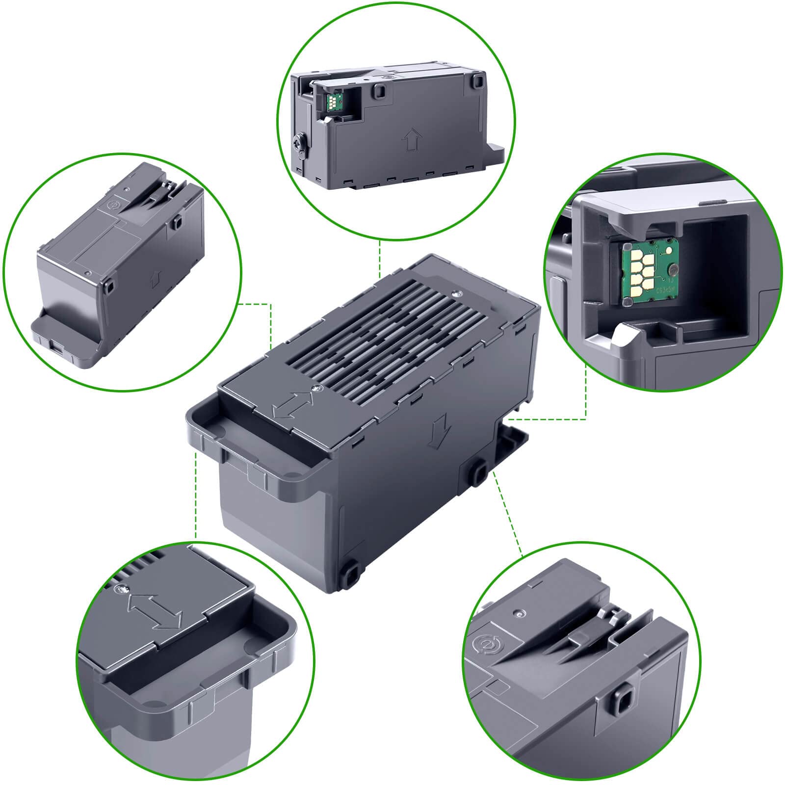 Spaceink C9345 Ink Maintenance Box Tank for ET-8550 ET-16600 ET-5850 ET-5800 ET-16650 ET-8500 WF-7840 WF-7820 ET-5880 WF-7310 ST-C8000 ST-C8090 Printer (PXMB9/C12C934591 Waste