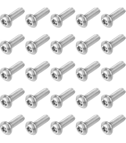 Lot De 5 Vis Torx Sécurité Inox 304 M6x40 Mm – Tête Bombée, Anti-effraction