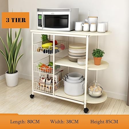 Estante de almacenamiento de 3 niveles para horno, multifuncional ...