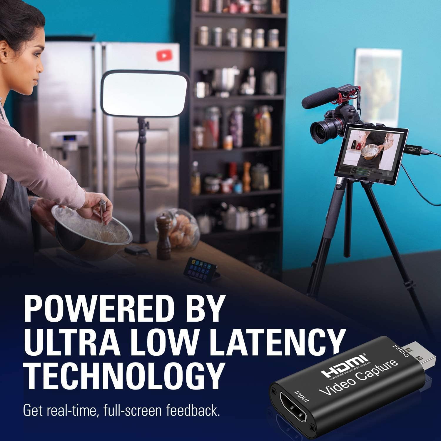 GOODAN Audio Video Capture Cards - HDMI to USB 2.0 - High Definition 1080p 30fps - Record Directly to Computer for Gaming, Streaming, Teaching, Video Conference or Live Broadcasting: Computers & Accessories