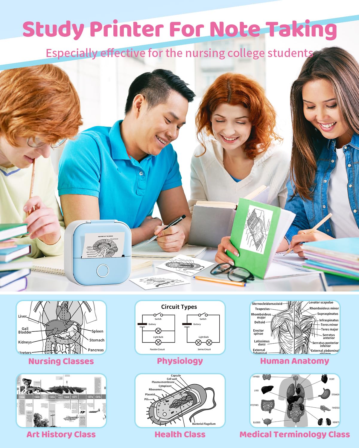 Mua Mini Sticker Printer - T02 Mini Printer Sticker Maker, Sticker ...