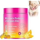 Her Juicy Feminine Probiotics Gummies for Women, Women's Probiotics Slippery Elm Gummies, Supports pH Balance, Gut Health & Immune System, Support Vaginal Health, Pineapple Flavor, 60 Gummies