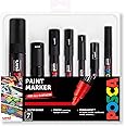 Posca Black - Full Set of 7 Pens (PC-17K, PC-8K, PC-5M, PC-3M, PC-1M, PC-1MR, PCF-350)