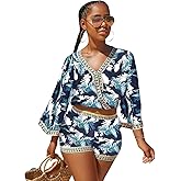 Sexy Two Piece Shorts Set - African Floral Jumpsuits Rompers Vacation Club Outfit