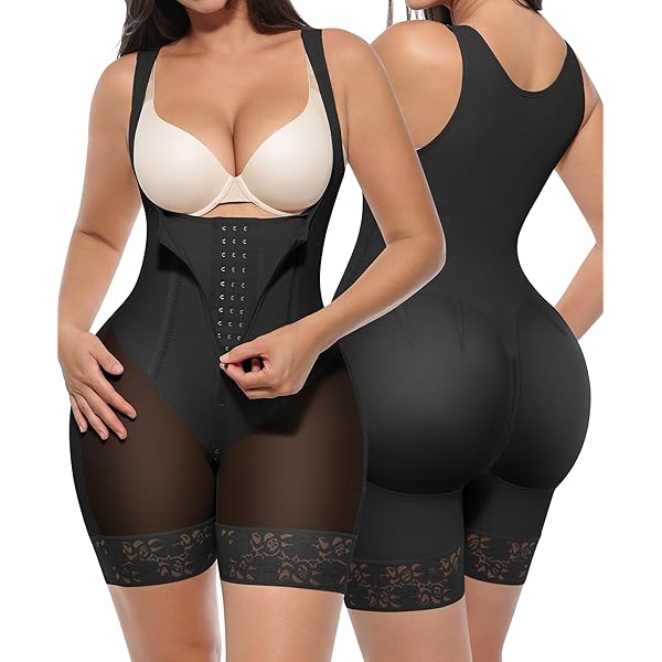 Ann Chery faja powernet con cierre de la mujer, M, Negro