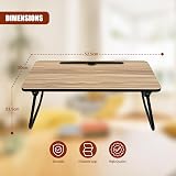 GEEZY Foldable Laptop Table Bed Tray Desk Table Portable 52.5 x 30 cm view 2
