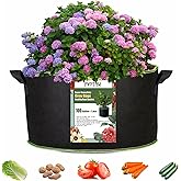 FVOTNW 1-Pack 100 Gallon Plant Grow Bags, Thickened Nonwoven Fabric Pots with Handles,Sturdy Garden Planters Aeration Gardening Container to for Plants, Vegetables, and Flowers