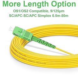 FLYPROFiber OS2 0.5M(1.6ft) SC/APC to SC/APC Fiber