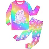 Girls Pajamas Toddler Kids Long Sleeve 2 Piece Pjs Set Unicorn Jammies Sleepwear 3T-10Y