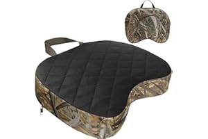 Outdoor Seat Cushions,Portable Camouflage Camping Sit Pad with Handle and Carabiner Detachable Sponge Seat Pad with Zipper fo