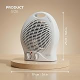 Rainberg 2KW Fan Heater with Thermostat and 2 Heat Settings view 2