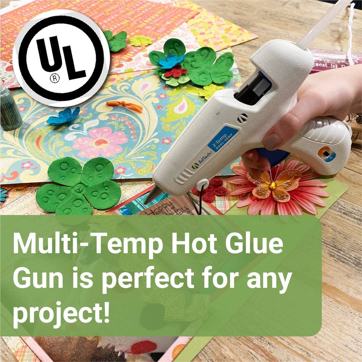 AdTech 0453 2-Temp Dual Temperature Hot Glue Gun Full Size, White: Home & Kitchen