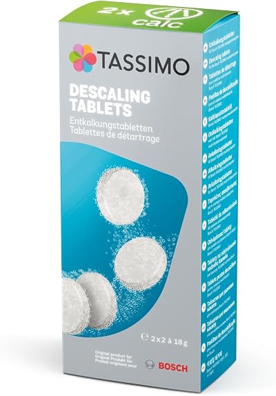 Bosch Tassimo Descaling Tablets 4 Count for 2 Descaling Cycles
