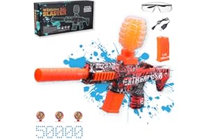 Carrtan Gel Splatter Blaster, Electric Auto Splatter Ball Toy, 12 Rs Per Seconds, Rechargeable Batteries, Outdoor Activities Team Game Toy for Age 12+ Year Up