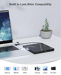 Wbacon 7 in 1 External Blu Ray Drive, External