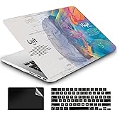 AMCJJ Compatible with MacBook Air 13 Inch Case 2017 2016 2015 2014 2013 2012 2011 2010 Release A1466/A1369, Plastic Hard Shell Case + Keyboard Cover + Screen Protector - Left Right Brain 5